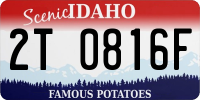 ID license plate 2T0816F