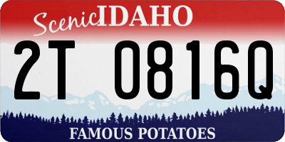 ID license plate 2T0816Q