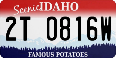 ID license plate 2T0816W