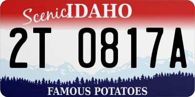 ID license plate 2T0817A