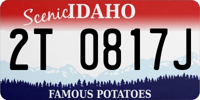 ID license plate 2T0817J