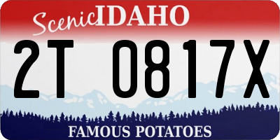 ID license plate 2T0817X