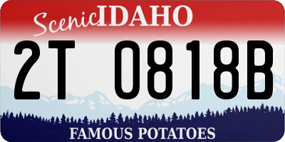 ID license plate 2T0818B
