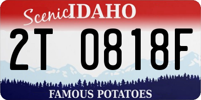 ID license plate 2T0818F