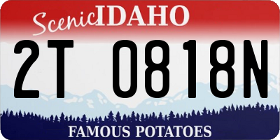 ID license plate 2T0818N