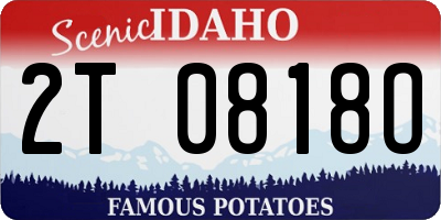 ID license plate 2T0818O