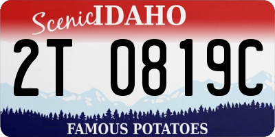 ID license plate 2T0819C