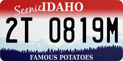 ID license plate 2T0819M