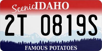ID license plate 2T0819S