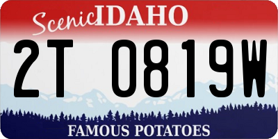 ID license plate 2T0819W