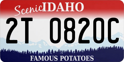 ID license plate 2T0820C