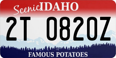 ID license plate 2T0820Z