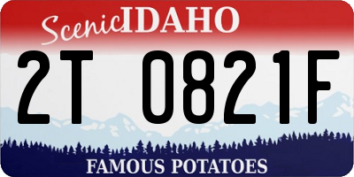 ID license plate 2T0821F