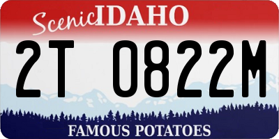 ID license plate 2T0822M