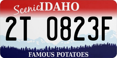 ID license plate 2T0823F