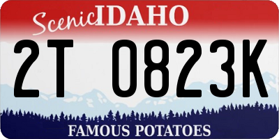 ID license plate 2T0823K