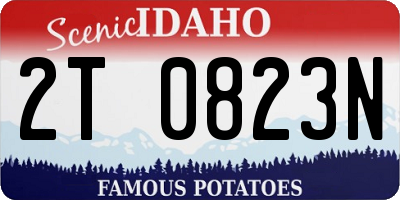 ID license plate 2T0823N