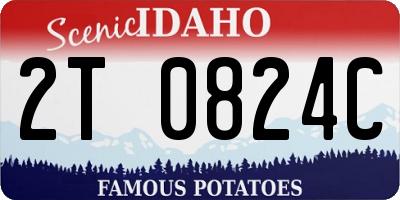 ID license plate 2T0824C