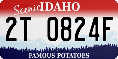 ID license plate 2T0824F