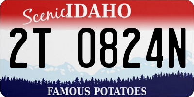 ID license plate 2T0824N
