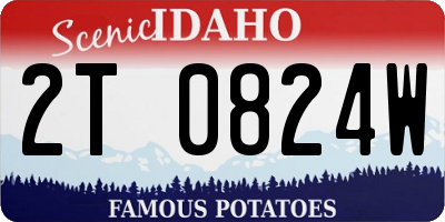 ID license plate 2T0824W