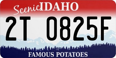 ID license plate 2T0825F