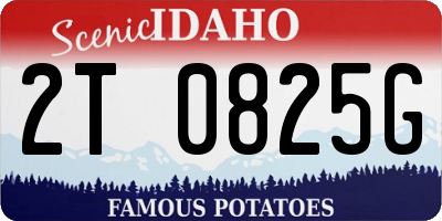 ID license plate 2T0825G