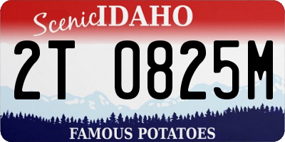 ID license plate 2T0825M