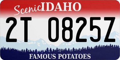 ID license plate 2T0825Z