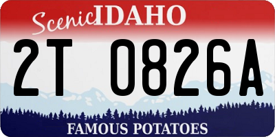 ID license plate 2T0826A