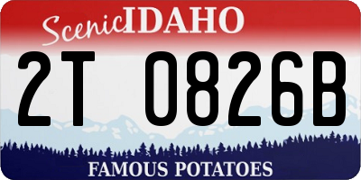 ID license plate 2T0826B