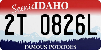 ID license plate 2T0826L