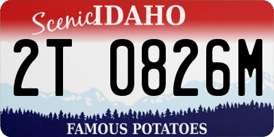 ID license plate 2T0826M