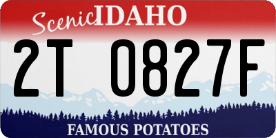 ID license plate 2T0827F