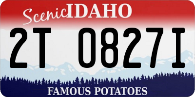 ID license plate 2T0827I