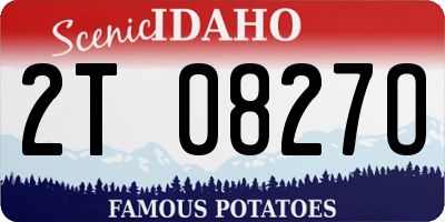 ID license plate 2T0827O