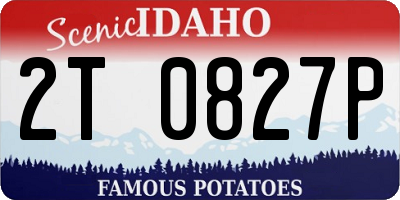 ID license plate 2T0827P
