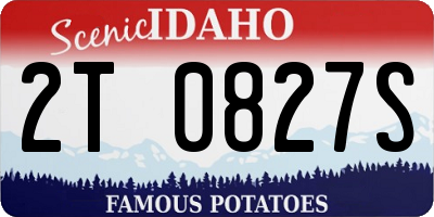 ID license plate 2T0827S