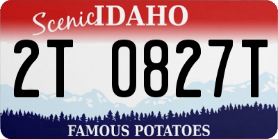 ID license plate 2T0827T