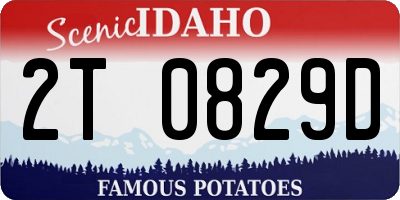 ID license plate 2T0829D