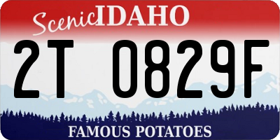 ID license plate 2T0829F