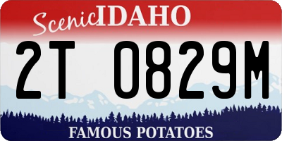 ID license plate 2T0829M