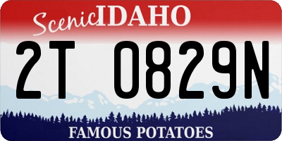ID license plate 2T0829N