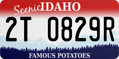 ID license plate 2T0829R