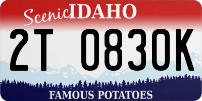 ID license plate 2T0830K