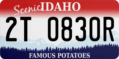 ID license plate 2T0830R