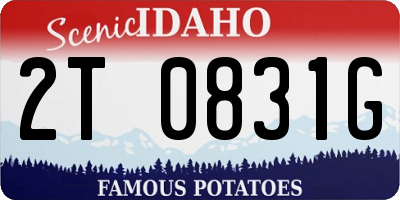 ID license plate 2T0831G