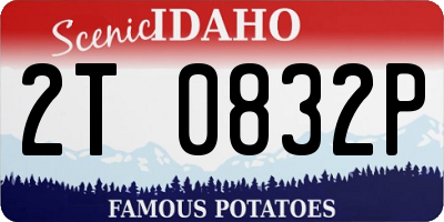 ID license plate 2T0832P