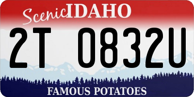 ID license plate 2T0832U