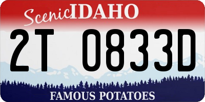 ID license plate 2T0833D